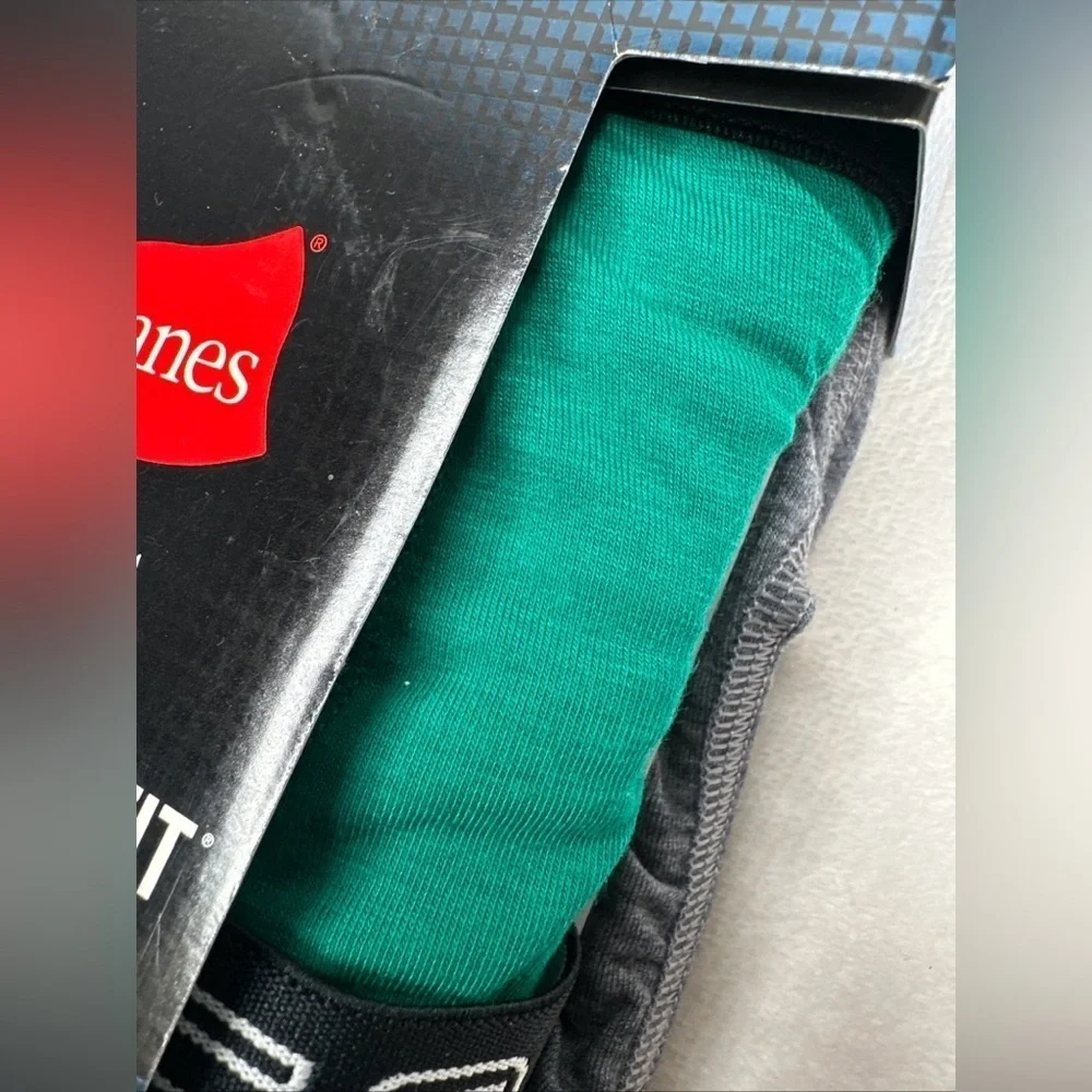 Hanes Men’s Boxer Briefs Size Large 36/38”  Blue Green Gray 3pk